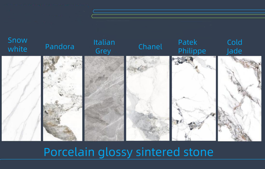 Porcelain glossy sintered stone