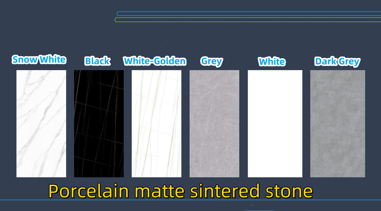 Porcelain matte sintered stone